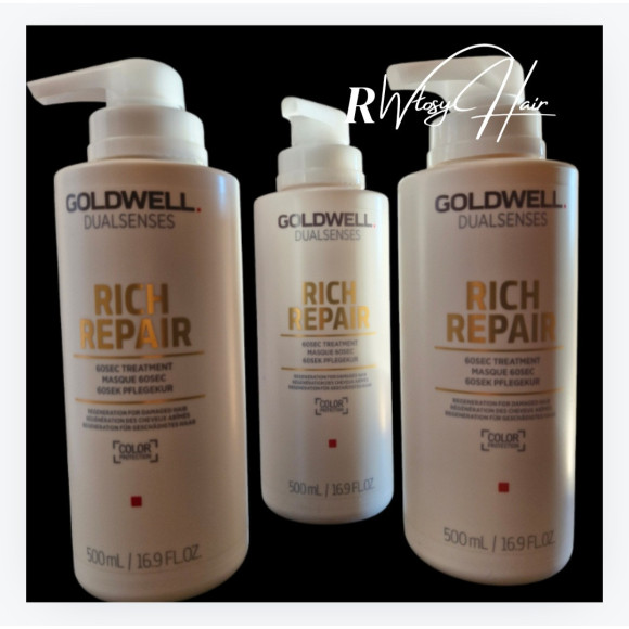 Goldwell Rich Repair Odżywka – Kuracja Odbudowująca 60 Sekund 500ml – Regeneracja i Nawilżenie Włosów
