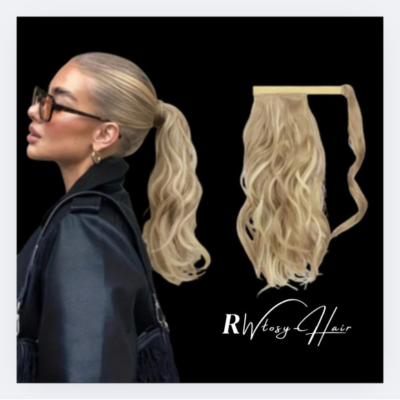 Kitka kręcona 35 cm – blond popielaty | Naturalny efekt & objętość